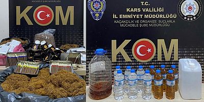 Kars'ta kaçakçılık yapanlar yakalandı: 8 gözaltı
