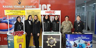 Kars'ta Kadına Şiddete Karşı farkındalık etkinliği düzenlendi 