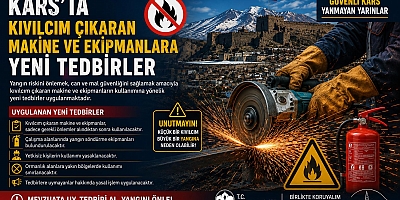 Kars’ta Kıvılcım Oluşturan Makinelerin Kullanımına Yangın Önlemi