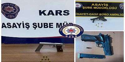 Kars’ta, ruhsatsız tabanca ele geçirildi