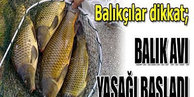 Kars'ta Su Ürünleri Av Yasağı Başladı 