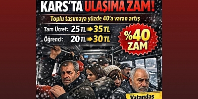 Kars’ta Toplu Taşıma Zammı 'PES' dedirtti