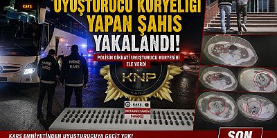 Kars'ta uyuşturucu kuryeliği yapan İran Uyruklu şahıs yakalandı