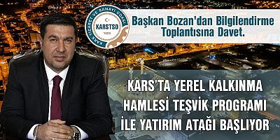 Kars'ta Yerel Kalkınma Hamlesi Teşvik Programı ile Yatırım Atağı Başlıyor