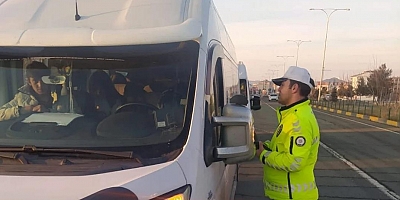 Kars'ta Yılbaşı öncesi Servis Araçları denetleniyor