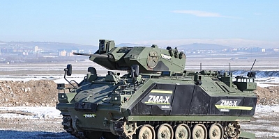 Kars'ta ZMA-X İnsansız Zırhlı Muharebe Aracı da gösteri yaptı