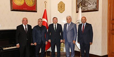 Kars Valisi Ziya Polat'a Azerbaycan heyetinden ziyaret...