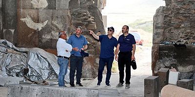 Kars Valisi Ziya Polat, Ani Örenyeri'ndeki Çalışmaları İnceledi