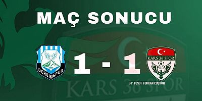 Kars36 Spor Deplasmanda Bir Puana Razı Oldu