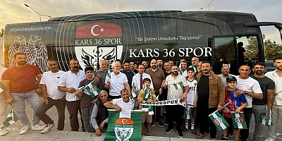 Kars36 spor yeni otobüsü, yeni yönetimi ve taraftarıyla tek yürek oldu
