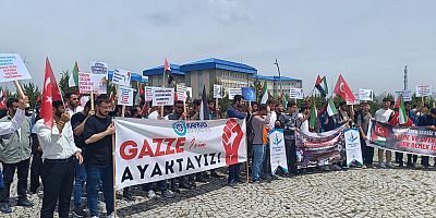 KAÜ Bilge Gençlik Kulübü Filistin’e destek yürüyüşü düzenledi