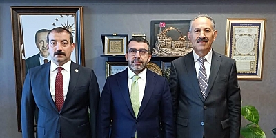 Kaymakam Akköz ve Başkan Elma'dan, Kars Milletvekili Çalkın'a ziyaret