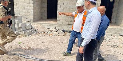Kaymakam Kahraman, Başköy Camii İnşaatını İnceledi