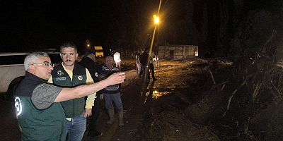 Kaymakam ve DSİ Müdürü Sel Bölgesinde İncelemelerde bulundu