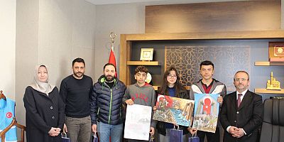 Liseliler Arası Resim Yarışmasında Dereceye Girenlere Ödülleri Verildi
