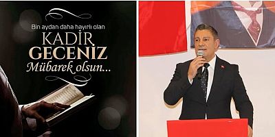 MHP MYK Üyesi Gökhan Türkeş Öngel'in Kadir Gecesi mesajı