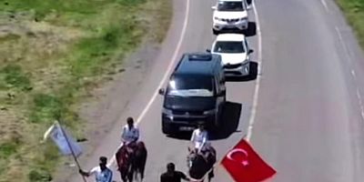 Milletvekili Çalkın'ı Selim ilçesinde Atlı Ciritçiler karşıladı