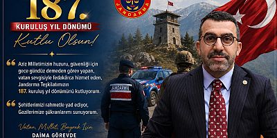 Milletvekili Çalkın Jandarma Teşkilatı’nın 187. Kuruluş Yıl Dönümünü kutladı