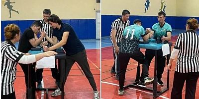 Okul Sporları Bilek Güreşi müsabakaları heyecanla başladı