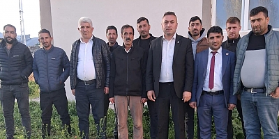 Özcan Müçük köy köy gezdi, çiftçilerle bayramlaştı
