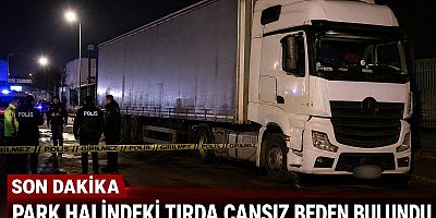 Park Halindeki Tırda Cansız Beden Bulundu