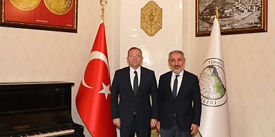 Rektör Mehmet Biber'den Vali Ziya Polat'a veda ziyareti