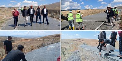 Sarıkamış’ta Beton Yol Çalışmaları Sürüyor