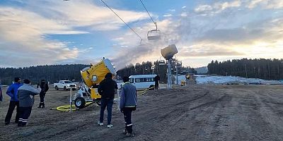 Sarıkamış’ta Suni Karlama Projesinde Testler Devam Ediyor