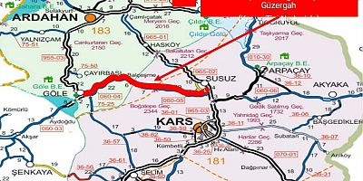 Susuz-Boğatepe-Göle Devlet Yolu Tüm Araç Trafiğine Kapatıldı