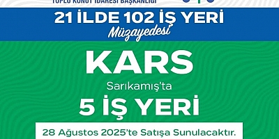 TOKİ’den Sarıkamış’ta 5 İş Yeri Satışa Çıkıyor!