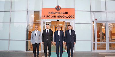 Vali Polat, Karayolları 18. Bölge Müdürlüğünü ziyaret etti