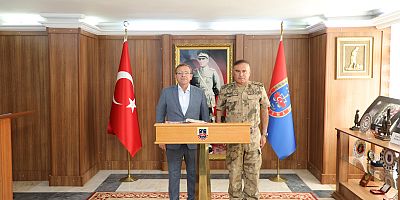Vali Polat'tan Jandarma Komutanı Albay Genç'e ziyaret...