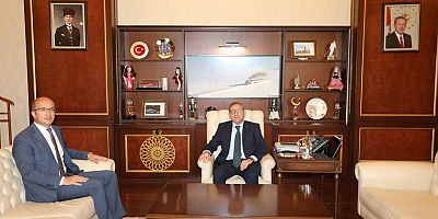Vali Polat, Türk Eğitim-Sen İl Başkanı Ağadedeoğlu'nu Kabul Etti