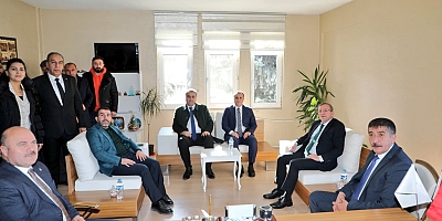Vali Polat ve Milletvekili Çalkın, Başkan Yantemur'u ziyaret etti