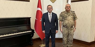Vali Ziya Polat, Albay Halil Coşkun’u Makamında Kabul Etti
