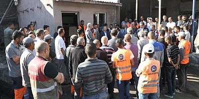 Vali Ziya Polat, Belediye temizlik işleri personeliyle bir araya geldi