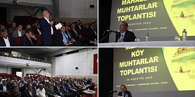 Vali Ziya Polat, Merkez Mahalle ve Köy Muhtarları ile bir araya geldi