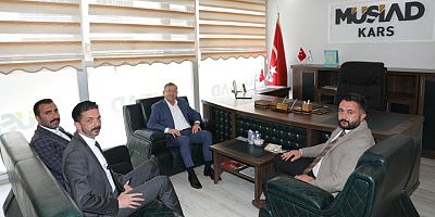 Vali Ziya Polat, MÜSİAD Kars Şube Başkanlığı'nı ziyaret etti