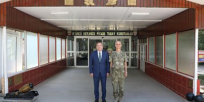 Vali Ziya Polat'tan Tuğgeneral Şahin Yenilmez’e Veda Ziyareti