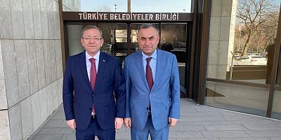 Vali Ziya Polat TBB Genel Sekreter Yardımcısı İbrahim Azak'ı ziyaret etti