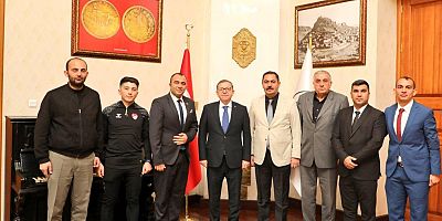 Vali Ziya Polat, TFFHGD heyetini kabul makamında ağırladı