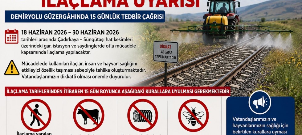 TCDD’den İlaçlama Uyarısı