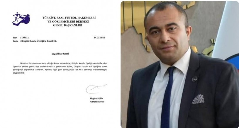 TFFHGD Disiplin Kurulu Asil Üyeliğine Ömer Nayki Atandı