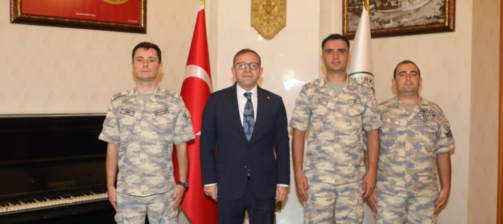 Vali Ziya Polat, Hava Radar Bölük Komutanını makamında kabul etti